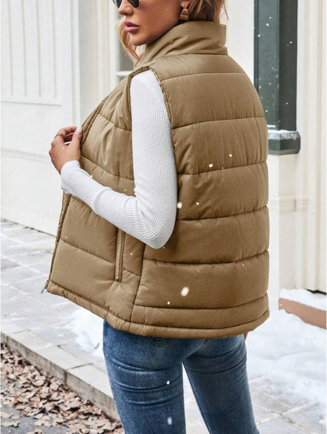 Women's Collar Padded Puffer Vest