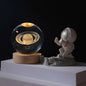 3D Galaxy Crystal Ball Night Light  Warm Yellow