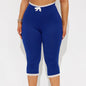 Sexy Print Cropped Tight Straight-leg Pants