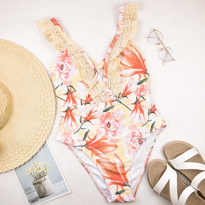 V Neck One Piece Bikini