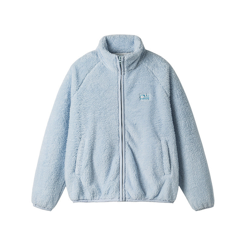 Thickening Stand Collar Olympic Fleece Cotton-padded Coat