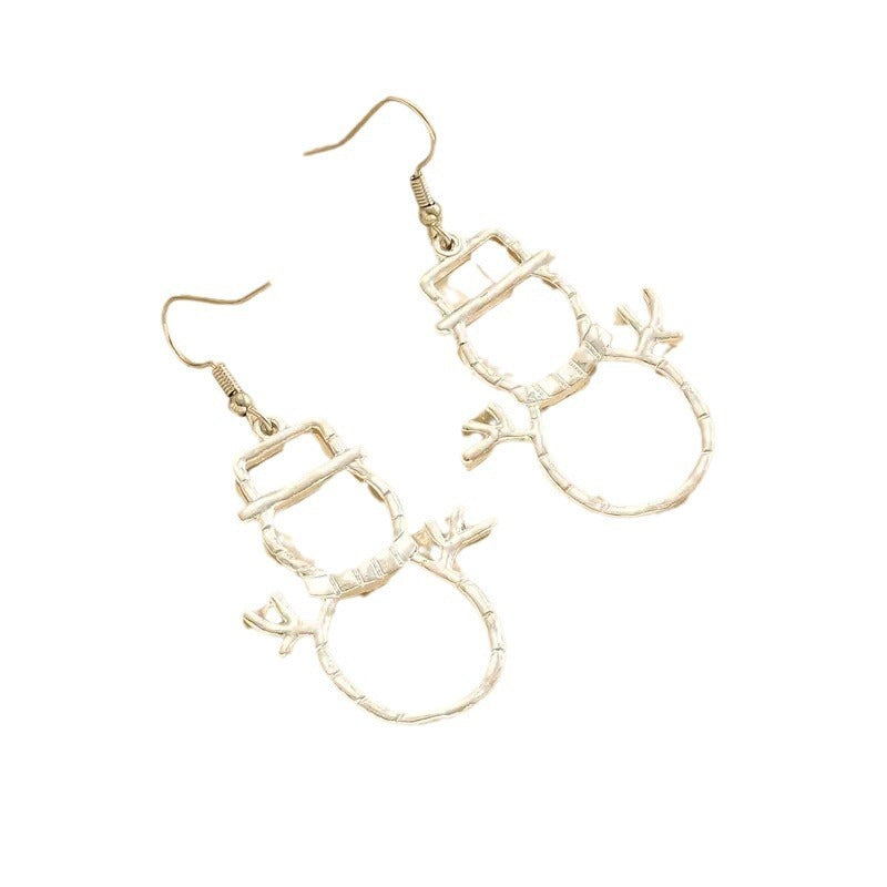 Personalized Snowman Earrings And Pendant Fashion Simple Christmas
