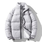 Pine Solid Color Stand Collar Winter Men's Cotton Jacket Fashionable Jacket