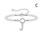 2024 New Fashion Toggle Clasp Initial Bracelet Women A-Z Letter