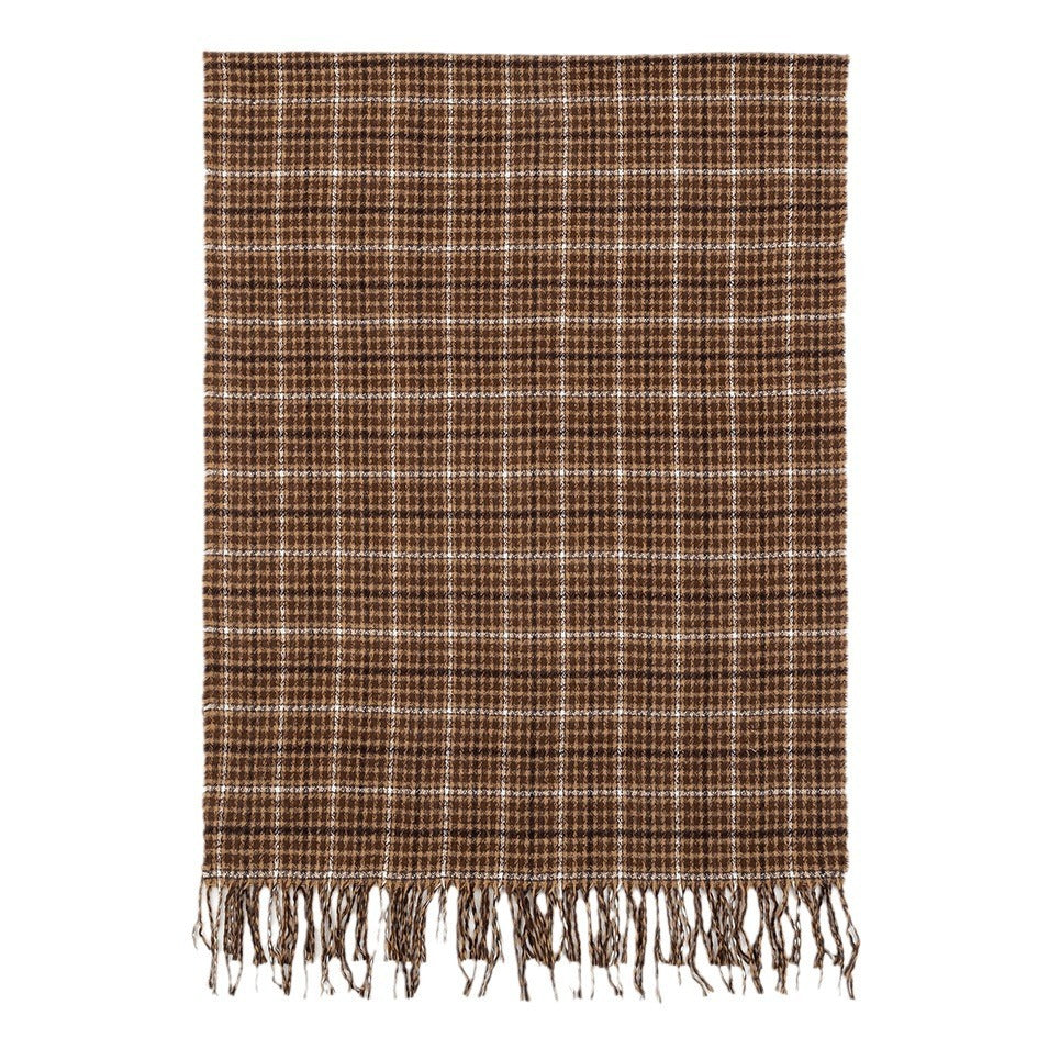 Plaid Tassel Scarf