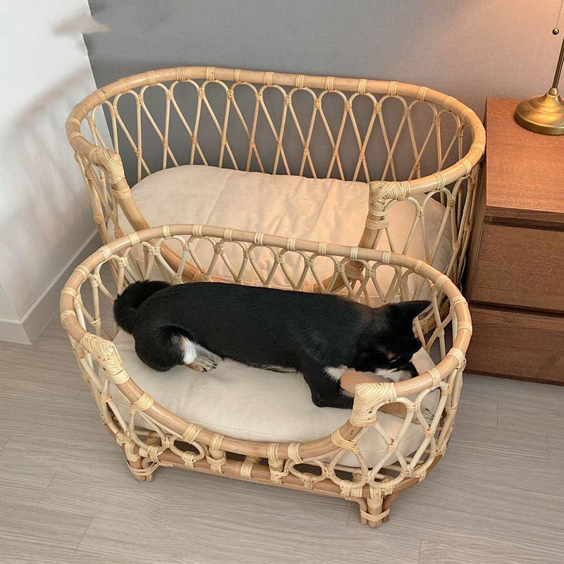Pet Bed Handmade Woven Pet Bed Sofa For Dogs