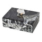 10' x 7' x 5' Black Marbled Jewelry Box, Stackable Decorative Storage