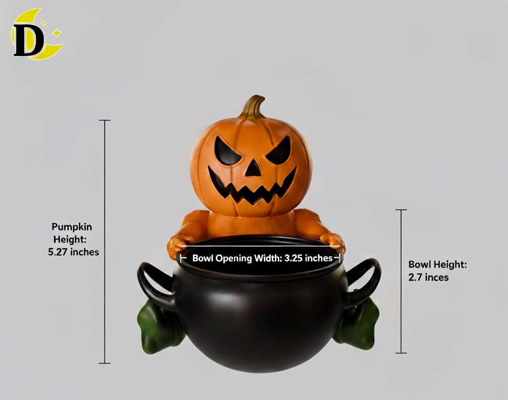 Custom Pumpkin Man Candy Dish – Resin Countertop Halloween Candy Bowl