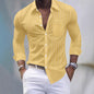 Men's Plaid Pocket Business Slim Casual Shirt