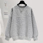 Trendy Round-neck Non-hoodie Thin Loose Long Sleeve Top