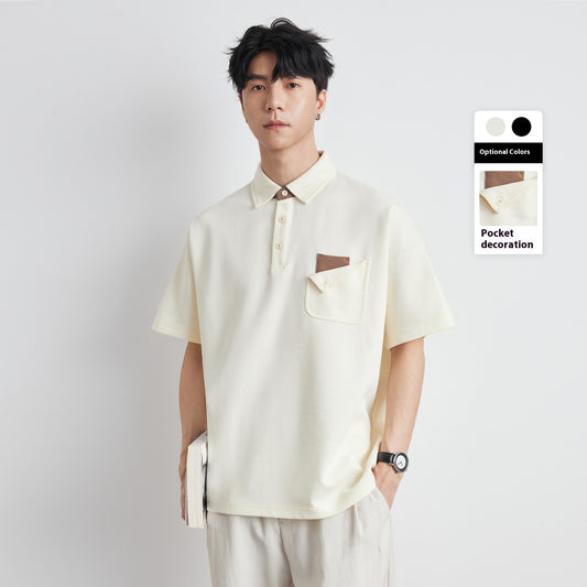 New T-shirt Men's Elbow-sleeved