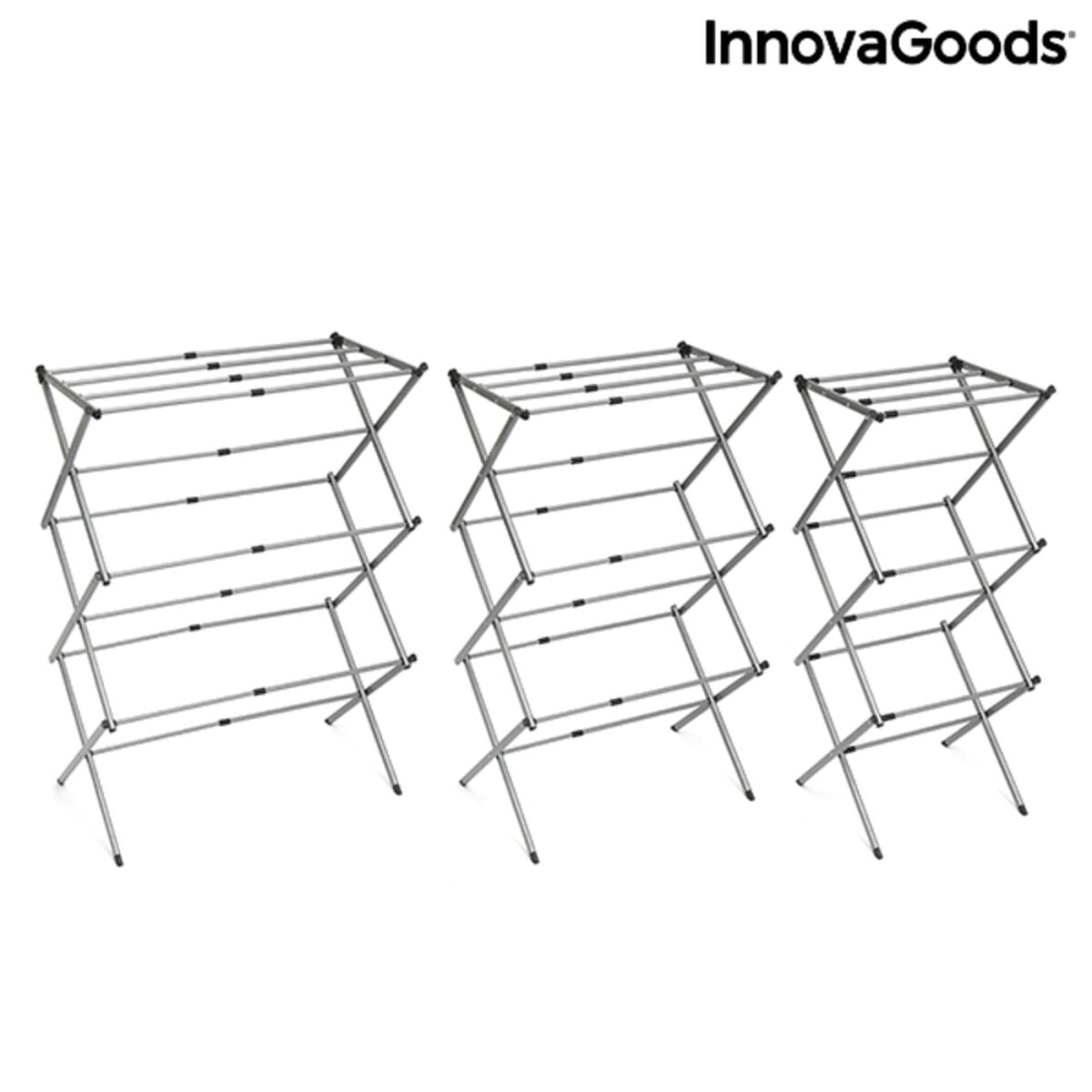 Folding and Extendable Metal Clothes Dryer with 3 Levels Cloxy