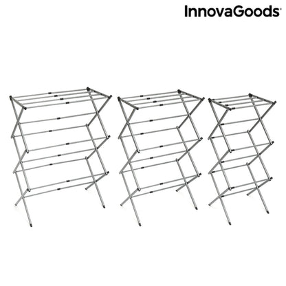 Folding and Extendable Metal Clothes Dryer with 3 Levels Cloxy