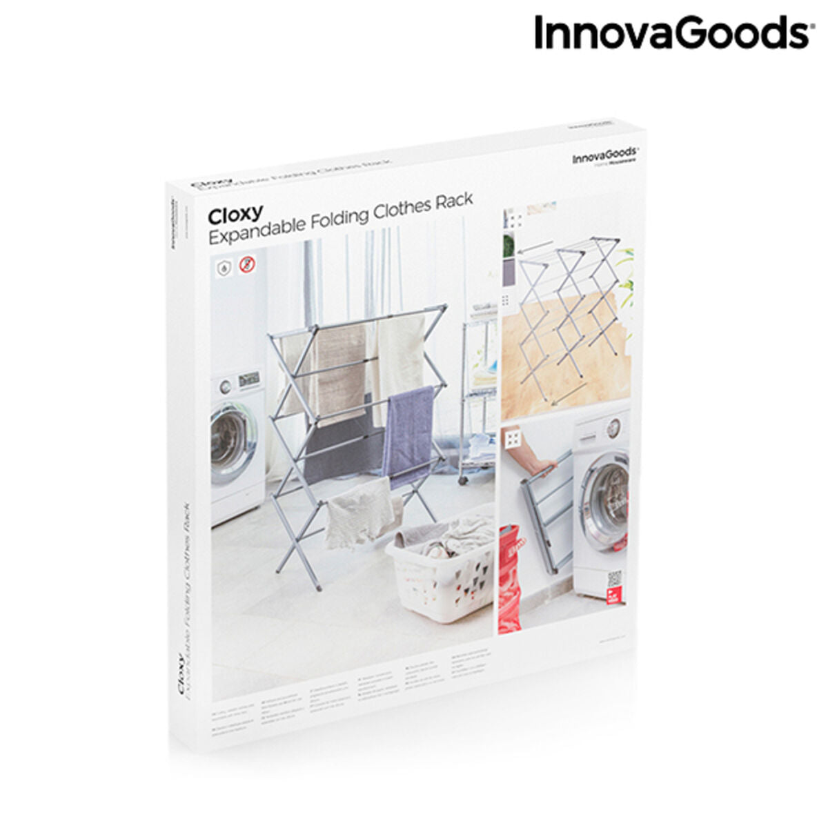 Folding and Extendable Metal Clothes Dryer with 3 Levels Cloxy