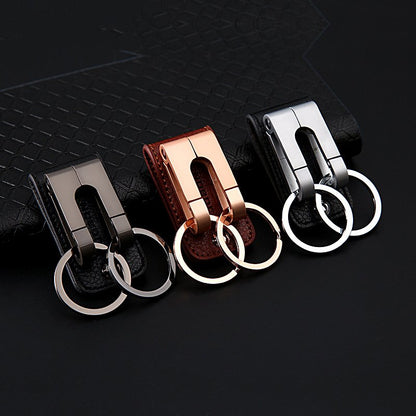 Genuine Leather Belt Clip Keychain