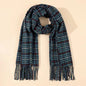 Plaid Tassel Scarf