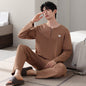 New Cotton Long Sleeve Full Cotton Casual Pajamas