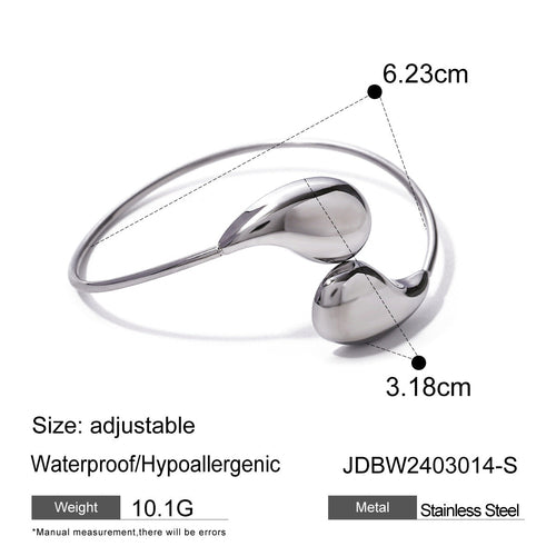 Fashion Jewelry Minar Hip Hop Metallic Irregular Water Drop Twist