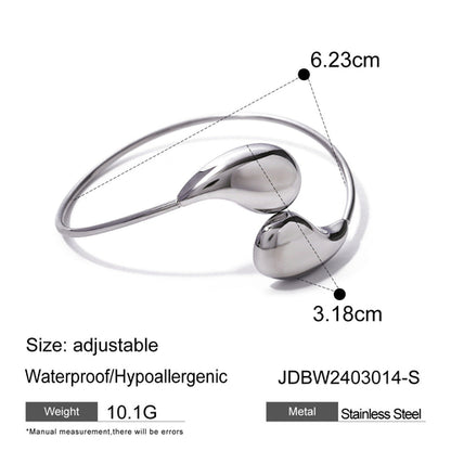 Fashion Jewelry Minar Hip Hop Metallic Irregular Water Drop Twist