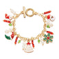 Personalized Christmas Bracelet Christmas Tree Santa Claus Pendant