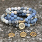 Amazon Stone Tiger Eye Stone Bracelet Necklace 108 Buddha Beads Lotus