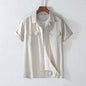 Retro Lapels Workwear Breathable Men's Shirt
