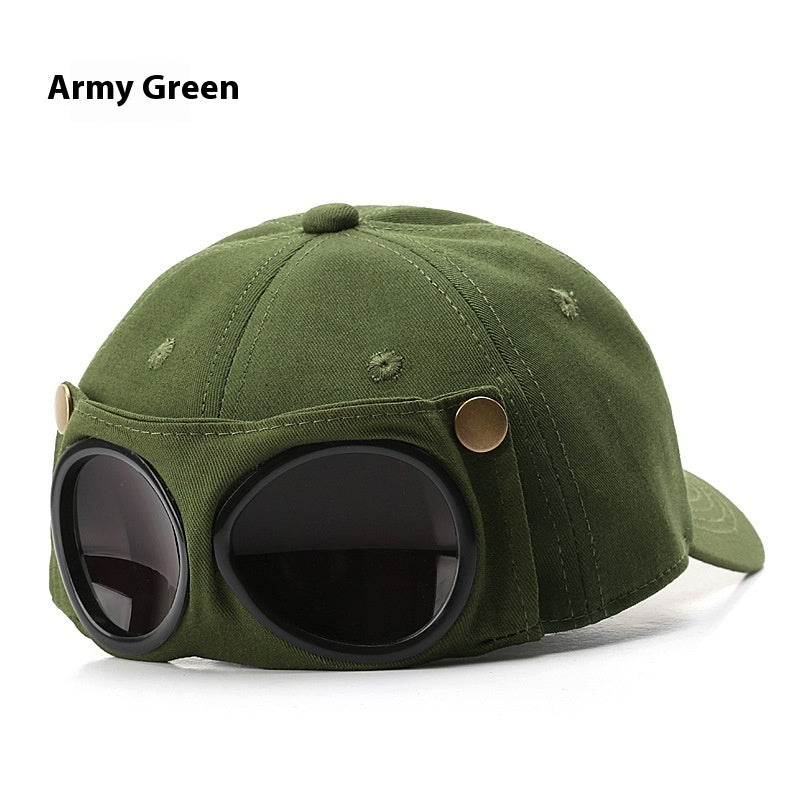Pilot Hat Personalized Glasses Peaked Cap