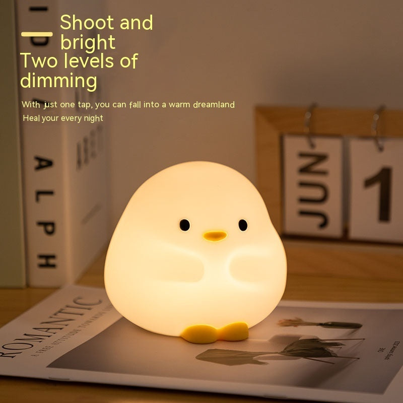 Cute Duck LED Night Lamp Cartoon Silicone USB Rechargeable Sleeping