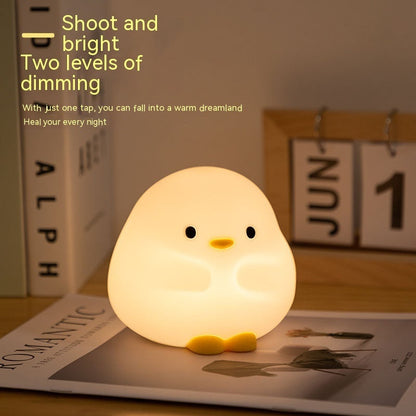 Cute Duck LED Night Lamp Cartoon Silicone USB Rechargeable Sleeping
