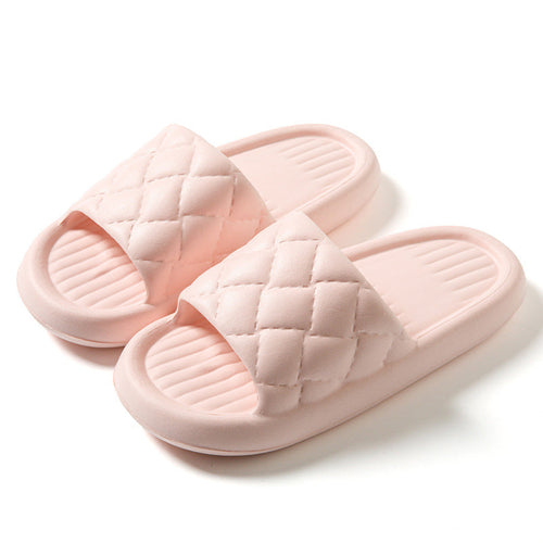 New Rhombus Home Slippers Summer Non-slip Floor Bathroom Slipper