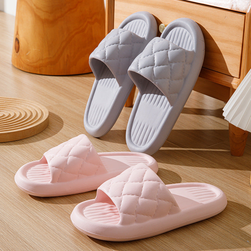 New Rhombus Home Slippers Summer Non-slip Floor Bathroom Slipper