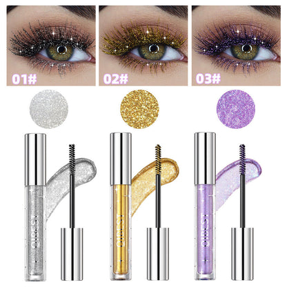 Violet Glitter Lash Mascara Diamond Mascara Thick Shiny Eyelash