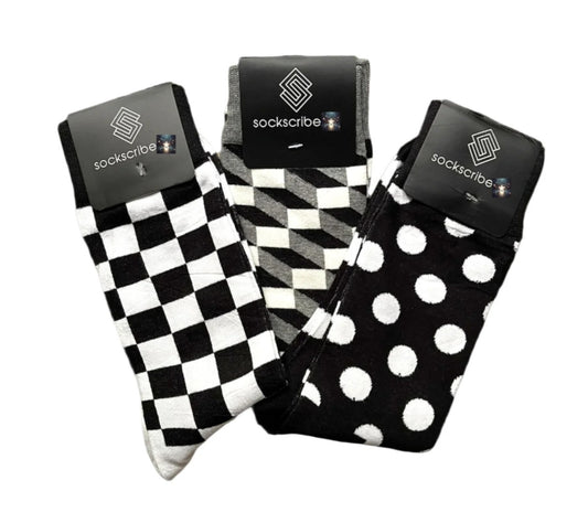 Monochrome Socks Pack Of 3