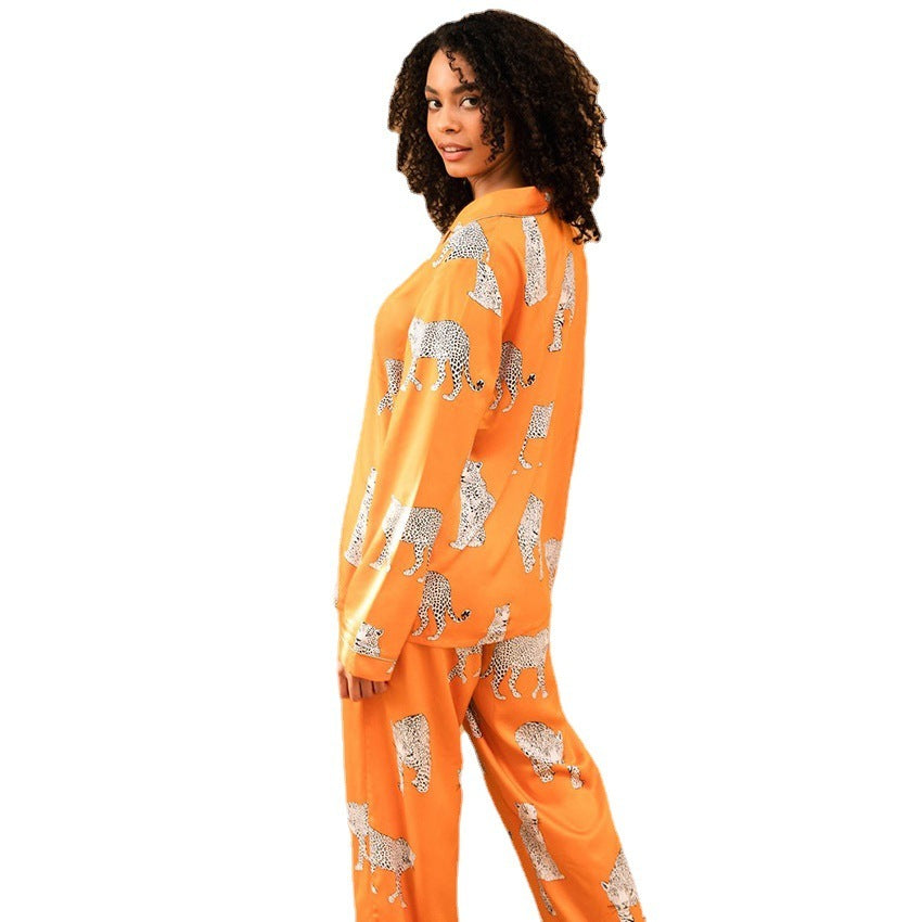 Women's Printed Long-sleeved Pajamas