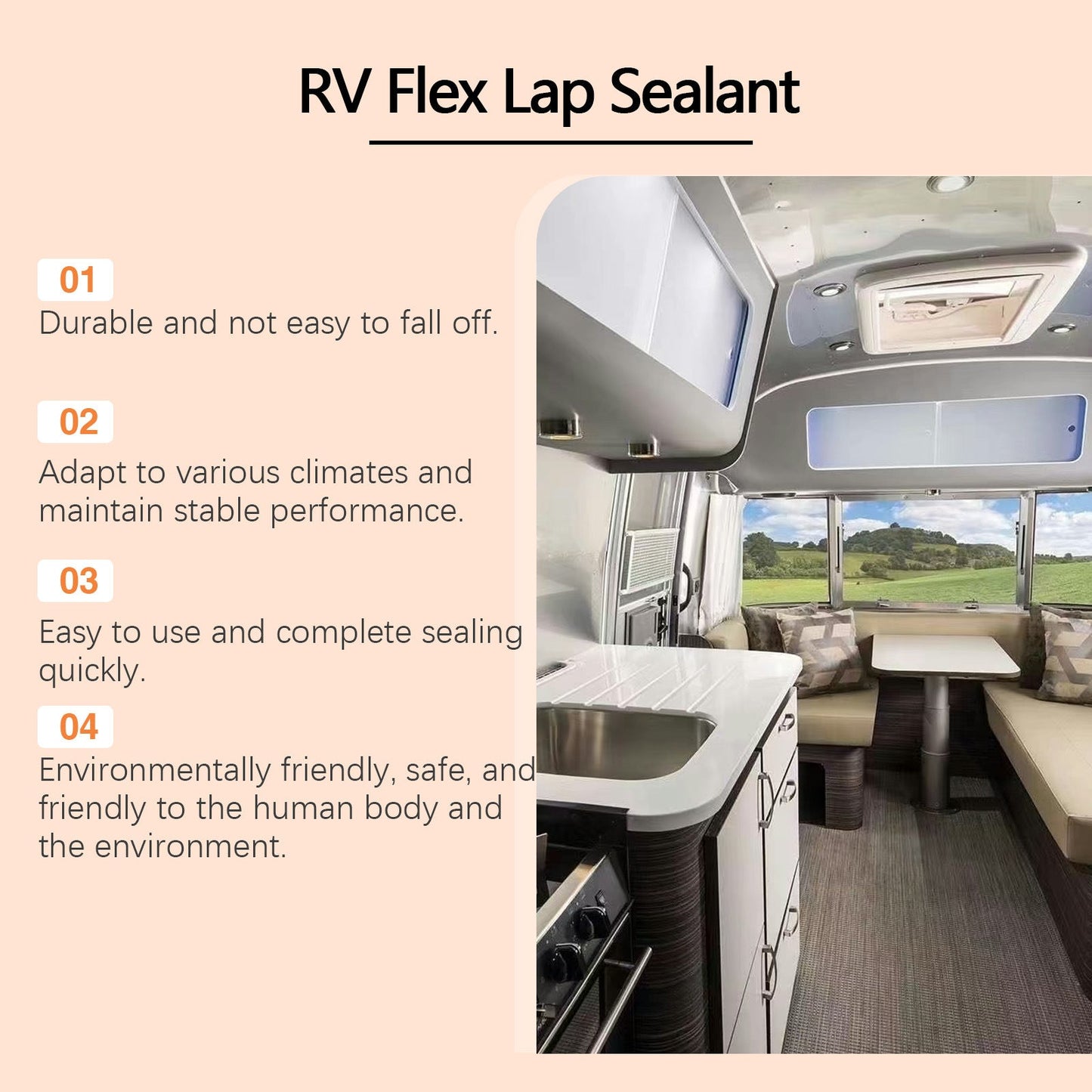 RV Roof Sealant for Vehicle Surface Protection and Gap Sealing