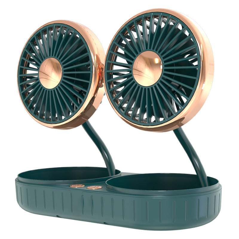 Twin-Head Tube Mini Fan Usb Vehicle Interior Innovative Car Gadgets