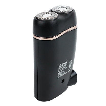 Dual Blade Electric Shaver with Built-in Charger and Twin Rings