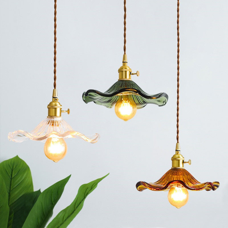 Modern Scandinavian Asian Inspired Minimalist Glass Pendant Light