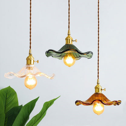 Modern Scandinavian Asian Inspired Minimalist Glass Pendant Light