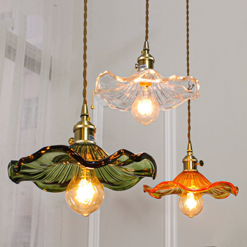 Modern Scandinavian Asian Inspired Minimalist Glass Pendant Light