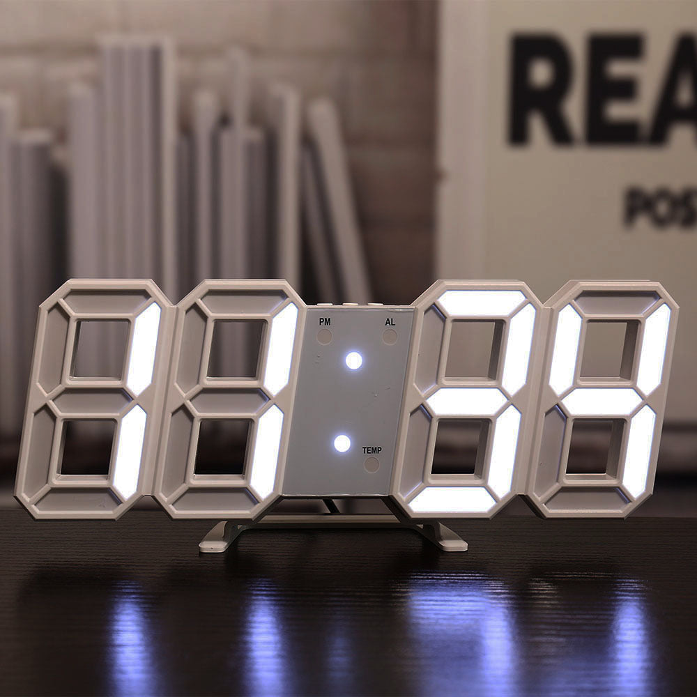 Modern LED Wall Clock for Living Spaces Digital Time Display
