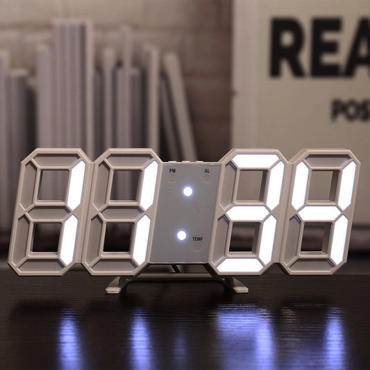 Modern LED Wall Clock for Living Spaces Digital Time Display