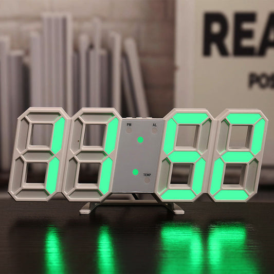 Modern LED Wall Clock for Living Spaces Digital Time Display