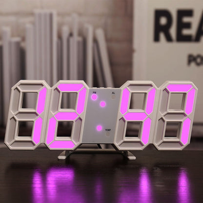 Modern LED Wall Clock for Living Spaces Digital Time Display