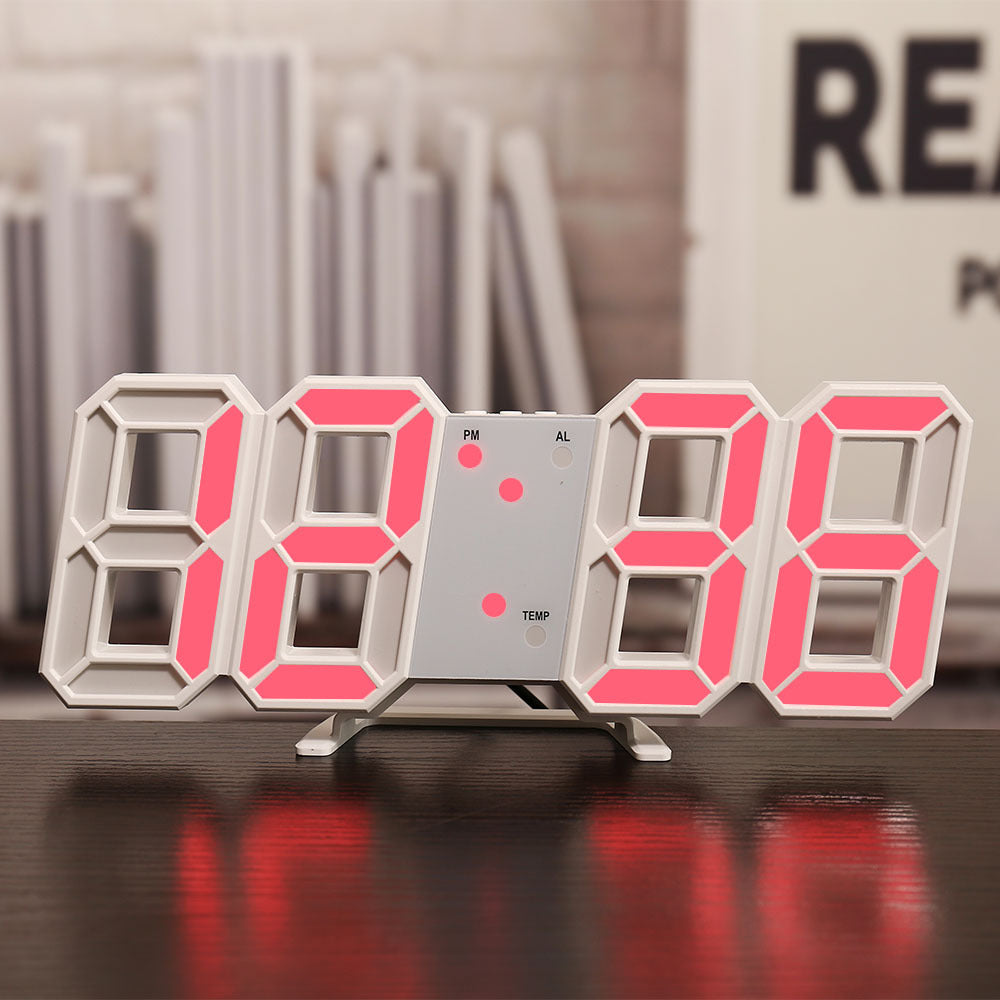 Modern LED Wall Clock for Living Spaces Digital Time Display