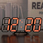Modern LED Wall Clock for Living Spaces Digital Time Display
