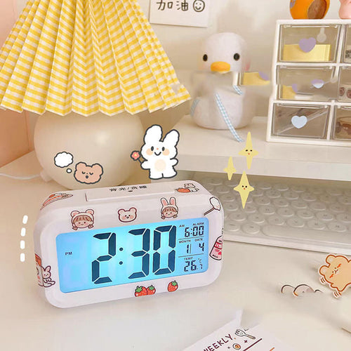 Modern LED Wall Clock for Living Spaces Digital Time Display