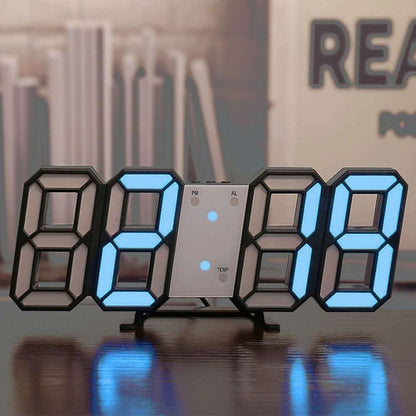 Modern LED Wall Clock for Living Spaces Digital Time Display