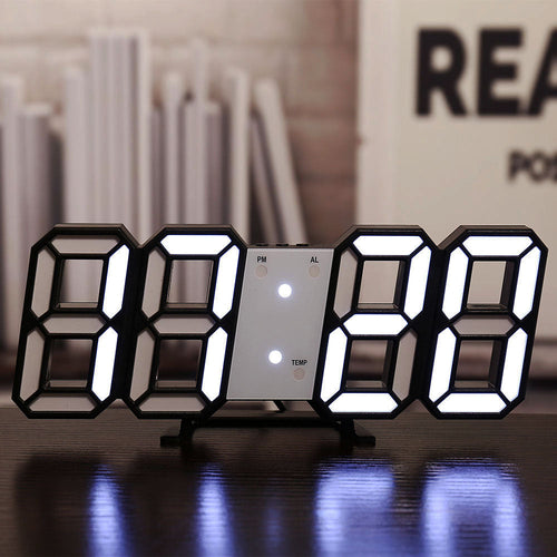 Modern LED Wall Clock for Living Spaces Digital Time Display
