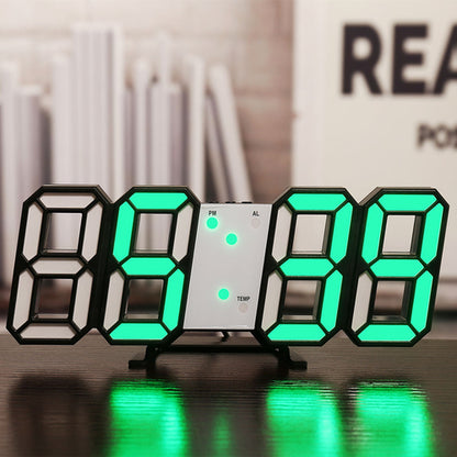 Modern LED Wall Clock for Living Spaces Digital Time Display